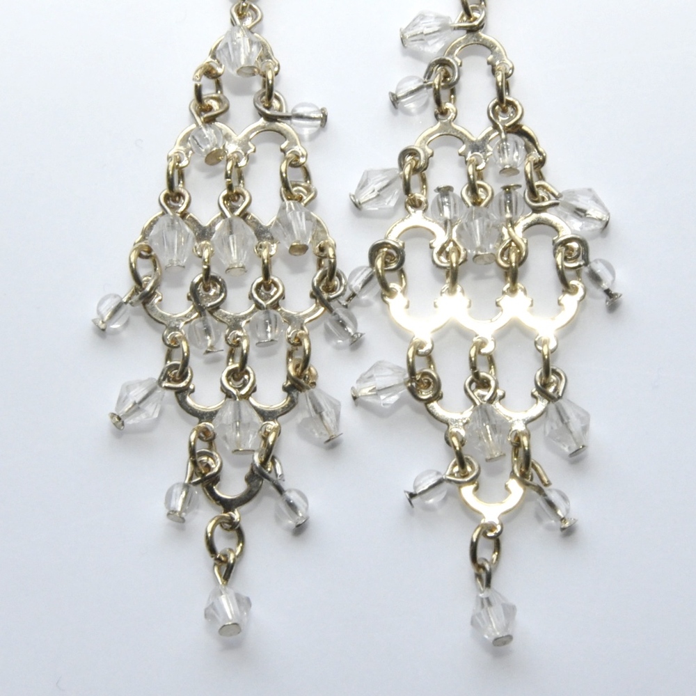 OLD NAVY Dangle Bead Gold Earrings